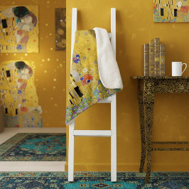 Personalized Gustav Klimt The Kiss Love Message シェルパブランケット