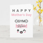 Personalized Gym Mom Happy Mother's Day Card カード (黄色い花)