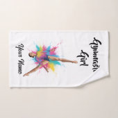 Personalized Gymnastics Girl - Towel ハンドタオル (ハンドタオル)