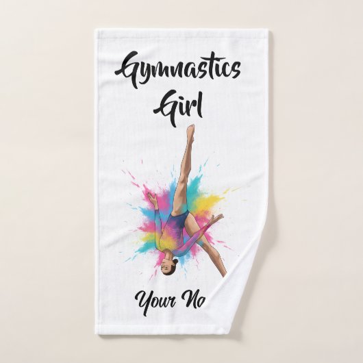 Personalized Gymnastics Girl - Towel ハンドタオル (ハンドタオル)