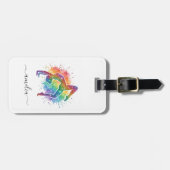 Personalized Gymnastics Glitter ラゲッジタグ (正面横)