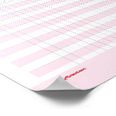 Personalized Habit Tracker Pink Bow  ポスター (角)