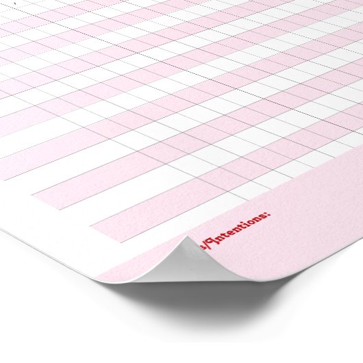Personalized Habit Tracker Pink Bow  ポスター (角)