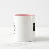 Personalized Hajj Mubarak Kaaba Pink TwoTone Coffe ツートーンマグカップ (中央)