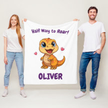 Personalized Halfway to One Dinosaur 6 Month