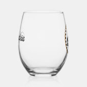 Personalized Hallo Queen Halloween  ステムなしワイングラス (右)