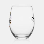 Personalized Hallo Queen Halloween  ステムなしワイングラス (左)