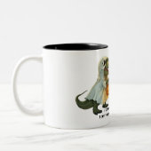 Personalized Halloween Dinosaur Mug ツートーンマグカップ (左)