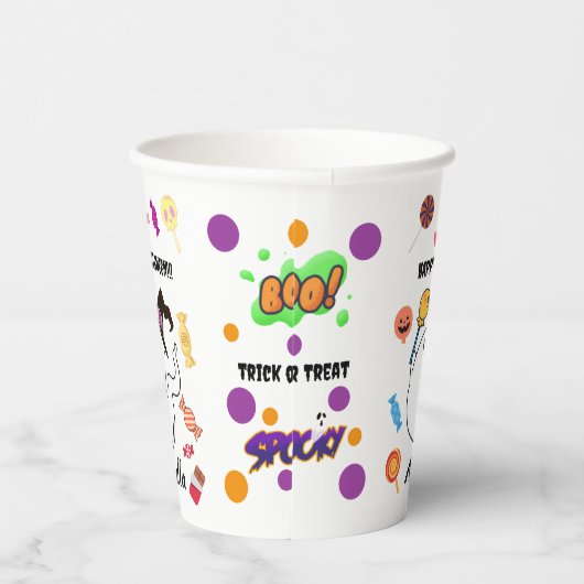 Personalized Halloween Ghost Kids Party 紙コップ (右)