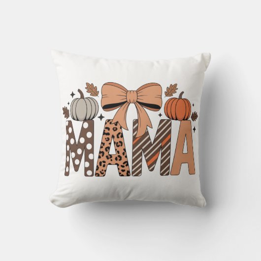 Personalized Halloween Mama – Cute Spooky クッション (正面)