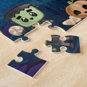 Personalized Halloween Monster Kid Puzzle ジグソーパズル (側面)