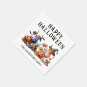 Personalized Halloween Party スタンダードカクテルナプキン (角)