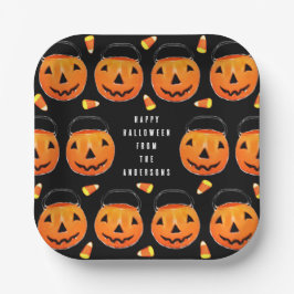 Personalized Halloween Party Treat Paper Plates ペーパープレート