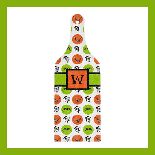 Personalized Halloween Pattern Custom Monogram カッティングボード