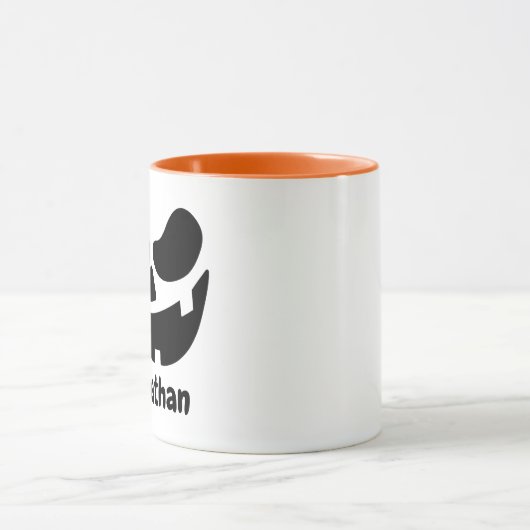 Personalized Halloween Pumpkin Mug マグカップ (中央)
