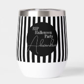 Personalized Halloween RIP Black and White Stripe (背面)
