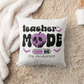 Personalized Halloween Teacher “Mode On” Apple クッション (ブランケット)