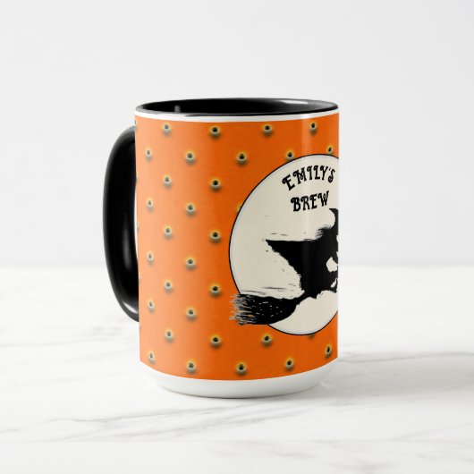 Personalized Halloween Witch Mug マグカップ (正面左)