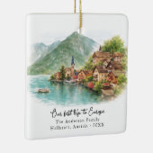 Personalized Hallstatt Austria Travel Photo セラミックオーナメント (右)