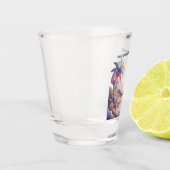 Personalized Hammock and palm trees ショットグラス (左)