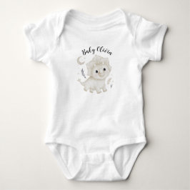 Personalized Hand-Drawn Dinosaur Baby Bodysuit ベビーボディスーツ