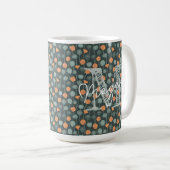 Personalized Hand-Drawn Floral Mug コーヒーマグカップ (正面右)