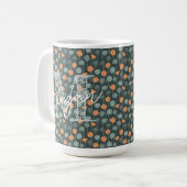Personalized Hand-Drawn Floral Mug コーヒーマグカップ (正面左)