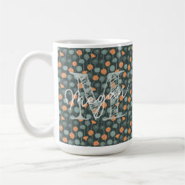 Personalized Hand-Drawn Floral Mug コーヒーマグカップ