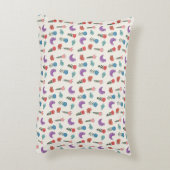 Personalized Hand-Drawn Folk Art Floral  アクセントクッション (裏面(縦))