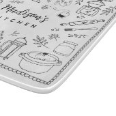 Personalized Hand Drawn Kitchen Cooking Utensils  カッティングボード (角)