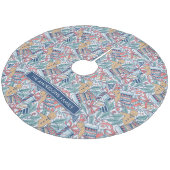 Personalized Hand Dwan Christmas Theme Pattern  フリース ツリースカート (アングル)