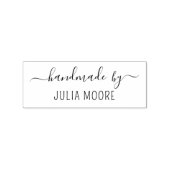 Personalized Handmade By Name Wood ラバースタンプ (インプリント)