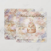 Personalized Handmade- Love custom visit lable 招待状 (正面/裏面)