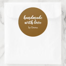 Personalized Handmade with Love Minimalist ラウンドシール