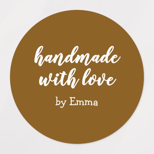 Personalized Handmade with Love Minimalist ラベル (デザイン1)