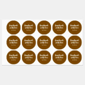 Personalized Handmade with Love Minimalist ラベル (シート)