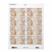 Personalized "Handmade with Love" Pink Beige Cake  ラベル (フルシート)