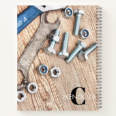 Personalized Handyman Carpenter Custom Name  ノートブック (裏面)