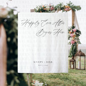 Personalized Happily Ever After Wedding Backdrop タペストリー