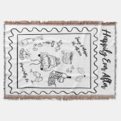 Personalized “Happily Ever After” Wedding Blanket  スローブランケット (正面)