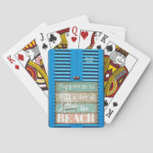 Personalized "Happiness is a Day at the Beach" Art トランプ (裏面)