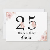 Personalized Happy 25th Birthday カード (正面)