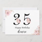 Personalized Happy 35th Birthday カード (正面)