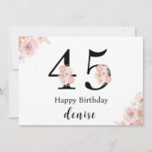 Personalized Happy 45th Birthday カード (正面)