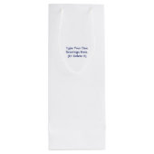 Personalized Happy 4th of July Wedding Cheers ワインギフトバッグ (裏面)