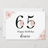Personalized Happy 65th Birthday カード (正面)