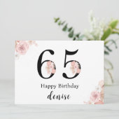 Personalized Happy 65th Birthday カード (スタンド正面)