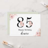 Personalized Happy 85th Birthday カード (正面/裏面インサイチュ)