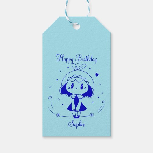 Personalized Happy Birthday  ギフトタグ (正面)