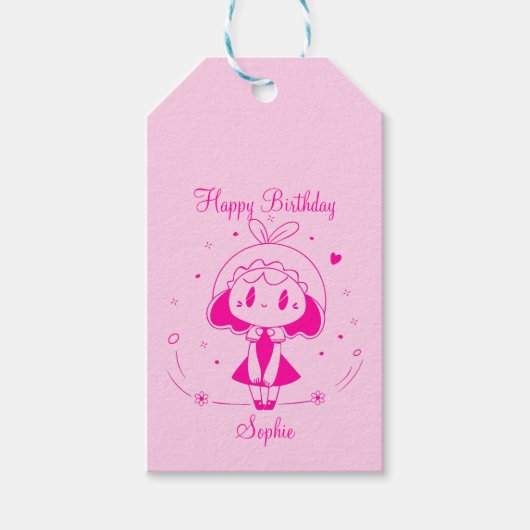 Personalized Happy Birthday  ギフトタグ (正面)